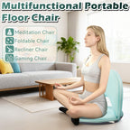 Floor Chair Floor Cushion Folding Padded Gaming Chair Adjustable 5-Position Floor Seat with Back Support for Kids Adult Great for Gaming Reading Meditating