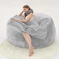 Bean Bag Chair for Adults, High-Density Memory Foam Beanbag Chair with Removable Washable Velvet Cover, Fast Rebound Fluffy Lazy Sofa Couch for Living Room & Bedroom