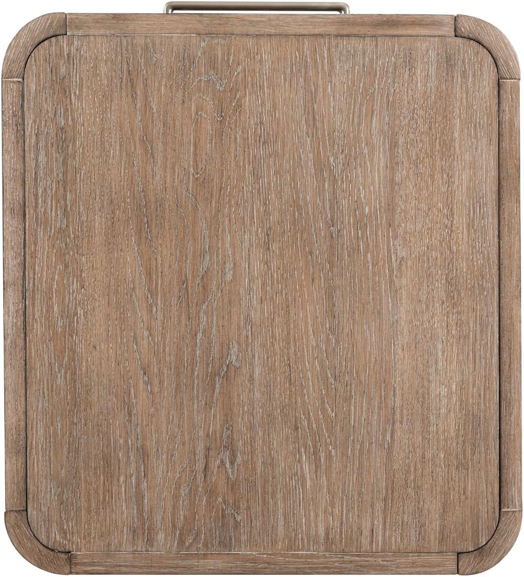 Liberty Furniture South Bend Living Room End Table Contemporary with Storage Drawer - Burnished Clay Oak Wood