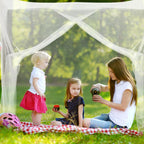 Mosquito Net for Bed Mosquiteros Cameros para Cuba One Side Opening White Bed Canopy Netting for Bedroom Camping Outdoor Travel (L75 X W35 X H63 Inch)