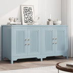 Jocoevol Sideboard Buffet Cabinet with Storage, 55" Kitchen Buffet Cabinet, Modern Farmhouse Coffee Bar Cabinet, Sideboard Cabinet with Shelves & Doors for Kitchen Living Room, Slate Blue