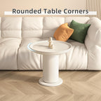 End Table,Accent Table Ideal for Any Room-Side Table Living Room,Side Tables Bedroom,end endTable Cream White for Indoor