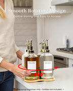 Rotating Coffee Syrup Organizer, Syrup Bottle Holder for Coffee Syrup Dispenser 16.9oz, Bamboo Coffee Syrup Rack for Coffee Bar Station Countertop, Coffee Bar Accessories(Syrup Rack Only)