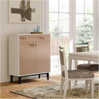 Light Luxury Style Large Storage Cabinet, Two Cabinet Doors, Dual Color Matching,for Kitchen