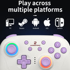 RG P01 Wireless Gaming Controller Compatible with Switch Game Controllers RG P01 2.5G Controller Gamepad for Bluetooth/PC/Steam/iOS/Android/Switch Hall Effect RGB Lights [android,ios,nintendo_switch,windows]