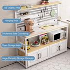 Kitchen Pantry Storage Cabinet with Drawer, Farmhouse Tall Food Large Wood Pantry Storage Furniture, for Kitchen, Bedroom, Dining Room, Office(140x70x40cm/55.1x27.6x15.7in)