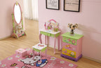 Funnel Layla Girls Flower Vanity Set with Stool