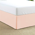 Queen Bed Skirt with 8" Drop Length, Ultra-Soft Poly-Cotton Fabric, Easy-Fit Split Cornor Bed-Skirts (Peach, Solid)