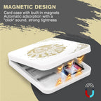 DLseego Game Card Case for Switch Lite/Switch/Switch OLED, Gold Kingdom Medallion Design Switch Game Cartridge Memory Card Portable Storage with 12 Game Card Slots and 12 Micro SD Card Slots-White