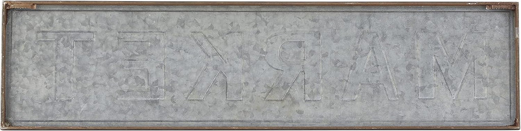 Deco 79 22666 Wall Sign, Black/Gray/White