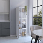 Pantry Storage Cabinet with Five Interior and Exterior Shelves, Kitchen Sideboard Cupboard Furniture,for Kitchen Home