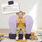 Sensory Chair for Kids, Soft Squeeze, Calming Compression Rocker for Autism ADHD, Emotional Regulation & Focus, Supportive High-Density Foam, Fit for Reading Corner, Playroom, Therapy Room (Purple)