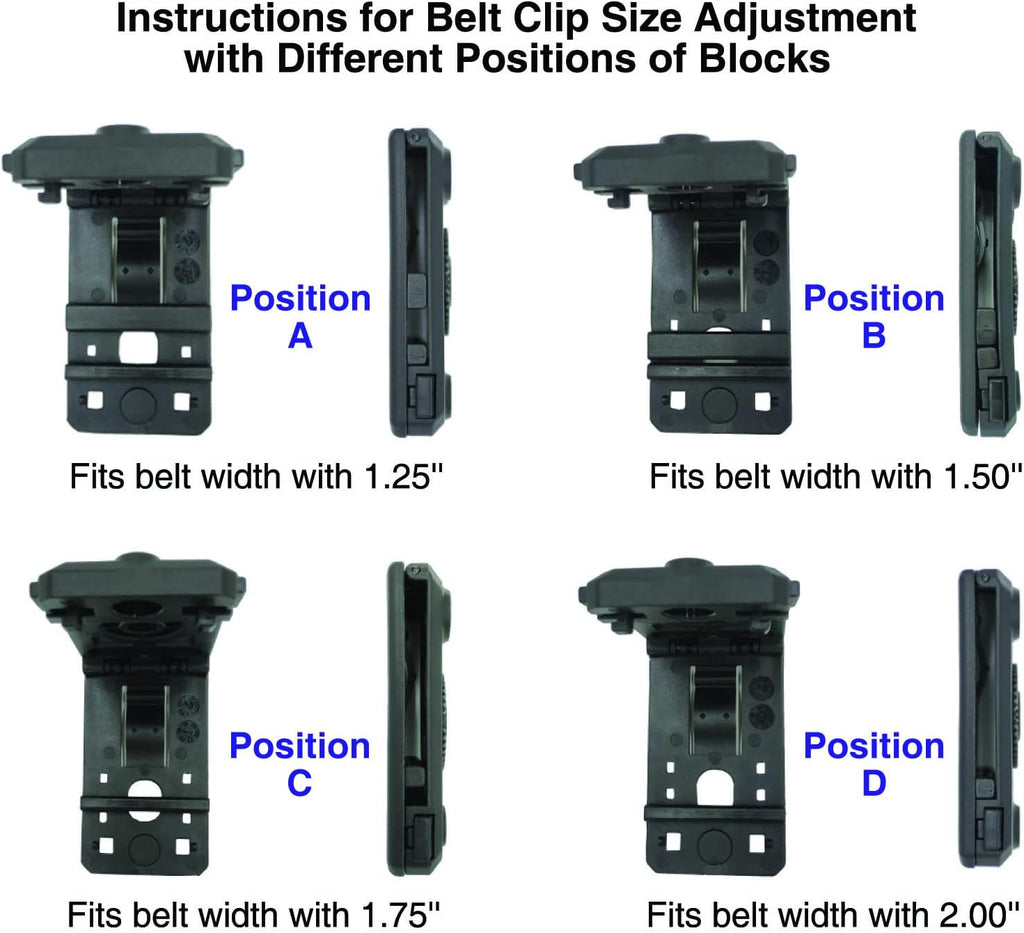OWB Polymer Double Magazine Holster Ambidextrous Carrier, Fits 9mm/.40 Calibers Double Stack Magazines of Glock, S&W, Sig Sauer, Springfield, Taurus, Beretta, Ruger, Walther, Canik, Colt, CZ, H&K