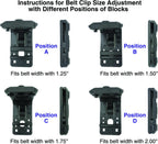 OWB Polymer Double Magazine Holster Ambidextrous Carrier, Fits 9mm/.40 Calibers Double Stack Magazines of Glock, S&W, Sig Sauer, Springfield, Taurus, Beretta, Ruger, Walther, Canik, Colt, CZ, H&K