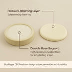 Heavy Duty Extra Wide Thick Cushion Seat Adjustable Height Swivel Rolling Stool for Clinic, Salon, Tattoo, Office, Bar and Home - NAIA 502 (Vanilla, Standard)