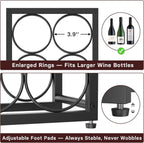 Metal Countertop Wine Rack 6 Bottles, Fits Large Wine Bottles | Free Standing