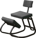Adjustable Ergonomic Kneeling Chair with Padded Seat and Backrest, Posture Correcting Knee Chair for Office Desk, Comfortable Floor Sitting Alternative (Gray)
