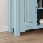 Jocoevol Sideboard Buffet Cabinet with Storage, 55" Kitchen Buffet Cabinet, Modern Farmhouse Coffee Bar Cabinet, Sideboard Cabinet with Shelves & Doors for Kitchen Living Room, Slate Blue