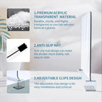 12 Pack Acrylic Shelf Dividers, Clear Shelf Divider for Closet Organization, Closet Shelf Separators for Clothes/Purses, Wood Shelves Organizers in Bedroom, Kitchen, Office, Cabinets, Bathroom Storage