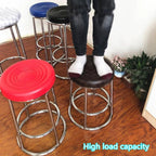 Backless Kitchen Stool, Stable Reinforced Frame Bar Stool, Office Three-Ring High Chair, for Patio, Picnic, Kitchen, Dining(Orange,63cm)