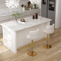 homary Kitchen Island with Bar Stools Set,71" White Kitchen Island with Seating,Sintered Stone Top & Drawers,Freestanding Multifunctional Island Table with 2 Chairs