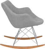 HomeStock Kids Rocking Chair - African Artistry Fabric Nursery Chair - Comfortable Child Sized Seating