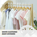 Blulu 25 Pack Closet Rack Dividers Rectangular with Marker Pen White Clothing Hanger Dividers Writable and Reusable for Sorting Clothing Size, Color