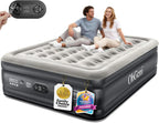 OhGeni Air Mattress Queen with Built in Pump, 18" Raised Inflatable Blow Up Mattress, Upgraded Surface Portable Bed for Home, Camping, Colchone Inflable, Ideal Sleep Solution for Guests