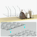 ANTOWIN 2 Pack Clear Adjustable Purse Organizers for Closet, Shelf Divider, Handbag Separators Storage Organizer for Bedroom, Office, Easy to Install and Clean