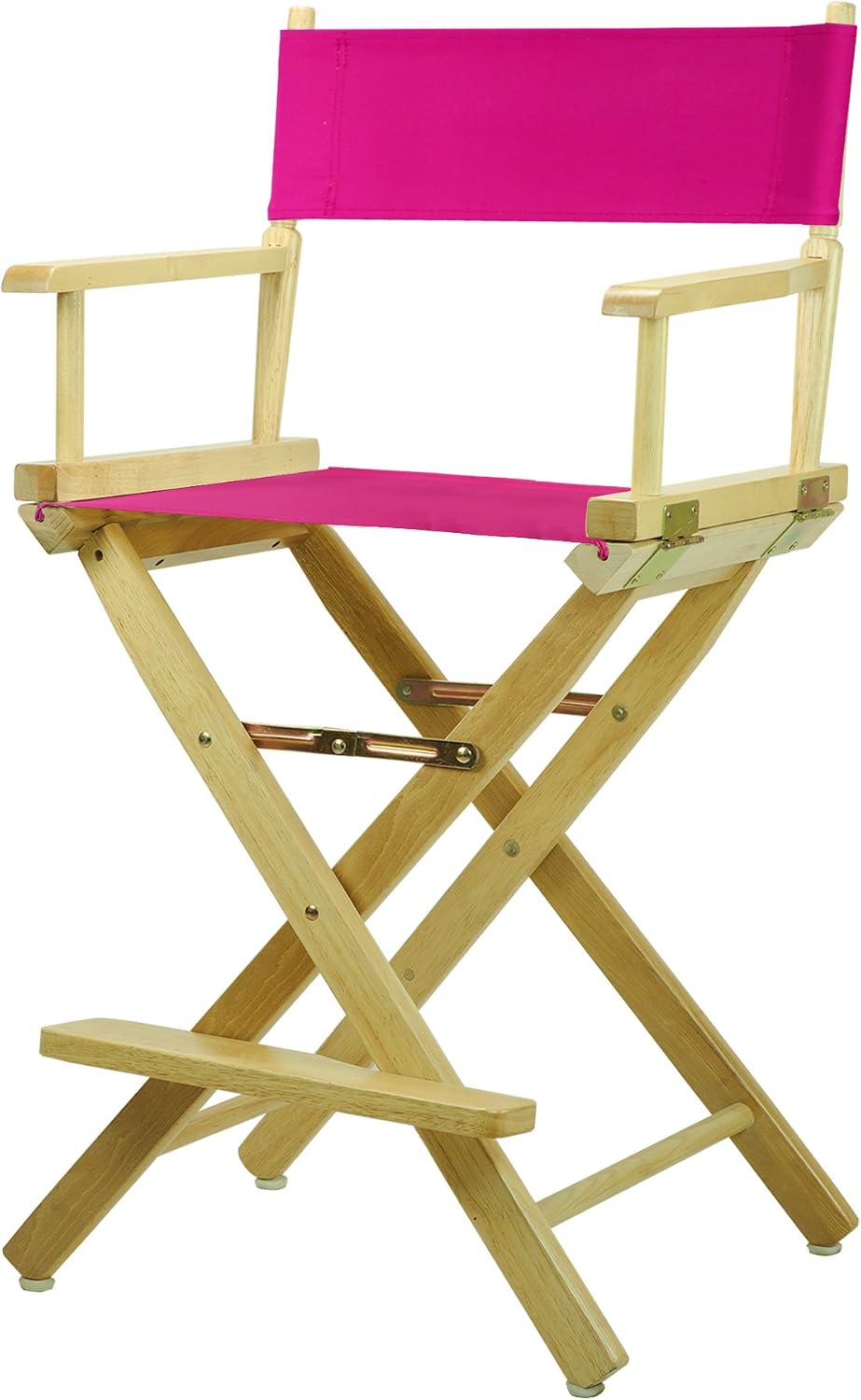 Casual Home 220-00/021-30 Director Chair 24" - Counter Height Natural Frame/Magenta Canvas