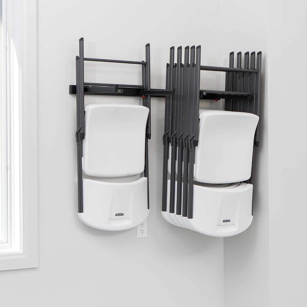 LIFETIME 80719 Wall Mounted Chair Rack Black