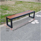 Outdoor Bench, Outdoor Garden Bench Bronze Garden Seat Outdoor Backless Benches Park Solid Wood Bench 400kg Load Capacity Garden Bench(Small)