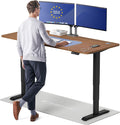 Desktronic HomePro Standing Desk 70x30 — Made in Europe, Ergonomic Sit Stand Home Office Desk, Electric Height Adjustable, Dual Motor, USB & USB-C Charging, Wobble-Free, Touchscreen, 3 Memory Presets