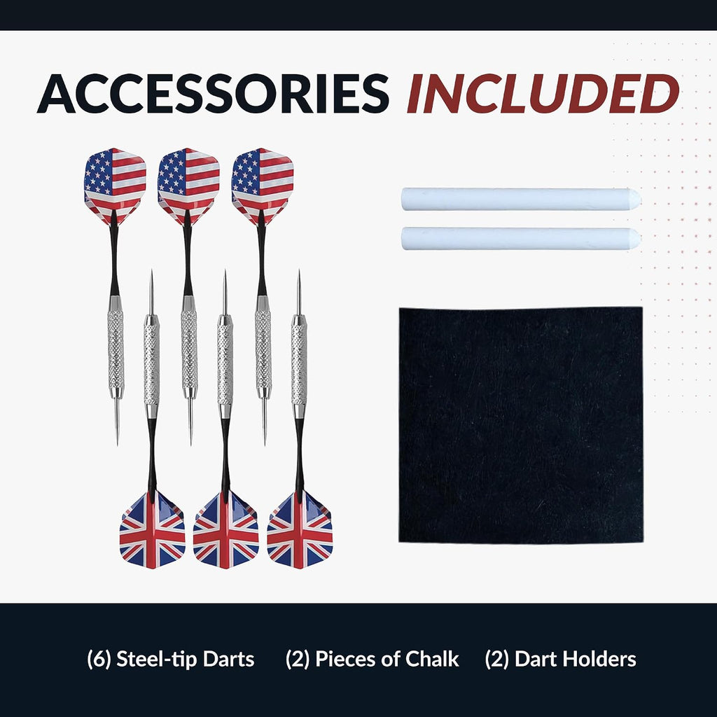 Hathaway Drifter Solid Wood Dartboard & Cabinet Set
