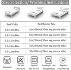 Bed Runners for Queen Size Bed，Pink Modern Style Bed Scarf for Home Hotel Decorations (Queen Size) 45 x 210cm