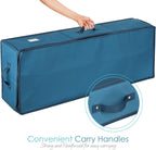 Hearth & Harbor Wrapping Paper Storage Container - Christmas Storage Bag with Interior Pockets - Gift Wrapping Organizer Storage Fits Up to 22 Rolls of 40" - Tear Proof Wrapping Paper Organizer
