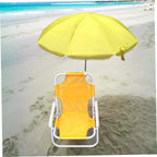Kids Beach Chair with Umbrella Foldable & Detachable Beach Chair with Canopy, Lightweight and Sturdy Outdoor Seat for Camping, Travel, Lawn, Yellow, Chairs