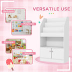Toy Storage Cabinet, Bookcase Bookshelf for Room, Bedroom, Playroom, Nursery, White
