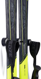 Arkorus Ski Wall Mount Hanger – Edge-Safe Skis Storage, Modern Floating Vertical Rack, Clip Hook Gravity Grip Holder to Securely Store, Hang & Display for Skiing, Gear Organizer