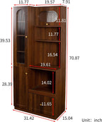 ZeHuoGe Modern Freestanding Kitchen Pantry Cabinet, Multi-Purpose Storage with 7-Layer Pull-Out Shelf, Expandable Pull-Out Organizer with Drawers & Cabinets, for Kitchen, Coffee Bar, Living Room