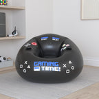Inflatable Gaming Chair for Kids & Teens with Cup Holders and Side Pocket - This Air Gaming Bean Bag Chairs for kids is The Perfect Furniture for Gamer Room Decor - Perfect Gaming Stuff for boys 4-12