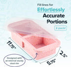 Souper Cubes 2 Cup Silicone Food Freezer Mold, Cotton Candy, 2-Pack | 100% Platinum-Cured Silicone Freezer Cubes, Oven and Microwave Safe, Perfect for Freezing Lasagna, Casseroles and More