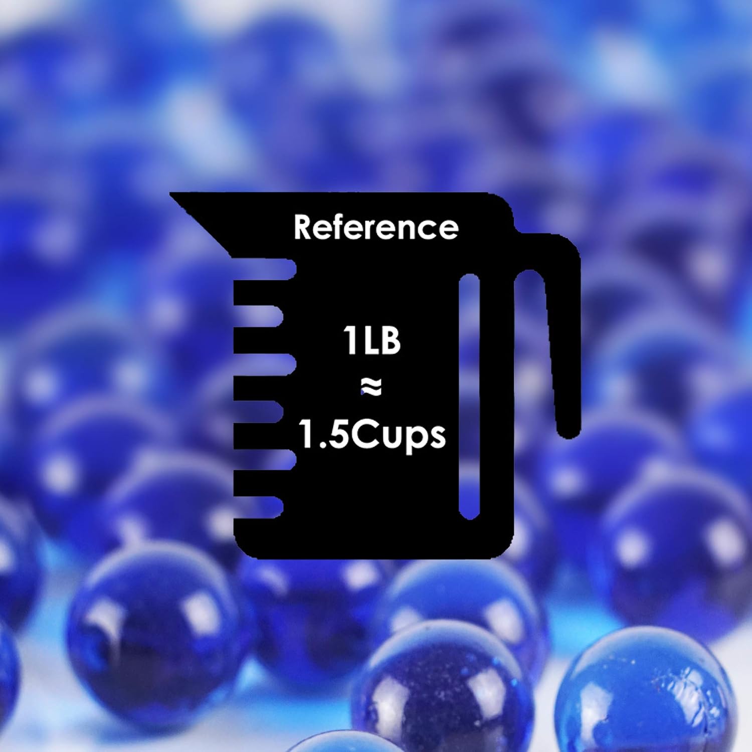 CYS EXCEL Cobalt Blue Glass Marble Gemstone Vase Filler (1 LB) | Multiple Color Choices Aquarium Marble Beads | Decorative Mosaic Gem Pebbles (Approx. 80-93 PCS)