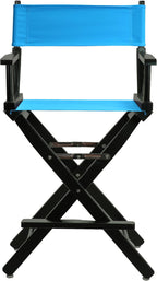 Casual Home 220-02/021-27 Director Chair 24" - Counter Height BlackFrame/Turquoise Canvas