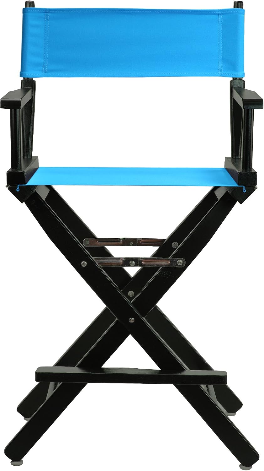 Casual Home 220-02/021-27 Director Chair 24" - Counter Height BlackFrame/Turquoise Canvas