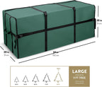 ZOBER Wide Christmas Tree Storage Bag - Maximum Accessibility - Fits 9 Ft Trees - 600D Oxford Fabric Christmas Tree Bag For Storage Box For Xmas - Strong, Durable Straps & Handles - Card Slot - Green