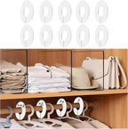 10-Pack Closet Dividers for Hanging Clothes, Durable Plastic Wardrobe Organizers - Perfect for Closet Rods, Clothing Racks & Retail Display