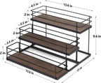 kimilus 12 Bottle Capacity Coffee Syrup Organizer 3 Tier Coffee Syrup Stand Shelf for Coffee Bar Kitchen Small Wine Rack for Bar Family Storage for Syrup Wine Dressing