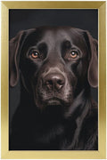 TecLikcL Personalized Modern Prints for Home Decorations, Canvas Black Lab Dog Art Pictures for Hanging Wall, Decor Frame Painting Golden for Living Room, Bedroom, Bathroom 08x12inch(20x30cm)