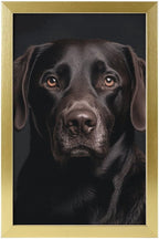 TecLikcL Personalized Modern Prints for Home Decorations, Canvas Black Lab Dog Art Pictures for Hanging Wall, Decor Frame Painting Golden for Living Room, Bedroom, Bathroom 08x12inch(20x30cm)